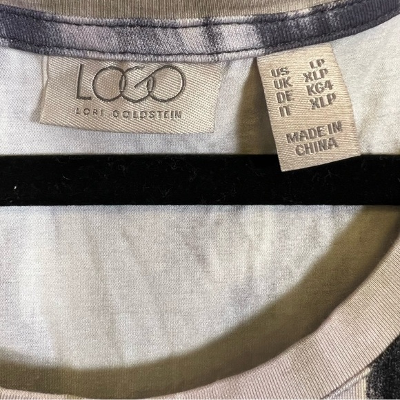 LOGO by Lori Goldstein Elbow Sleeve Dress Neutral Combo Size LP - Picture 4 of 11